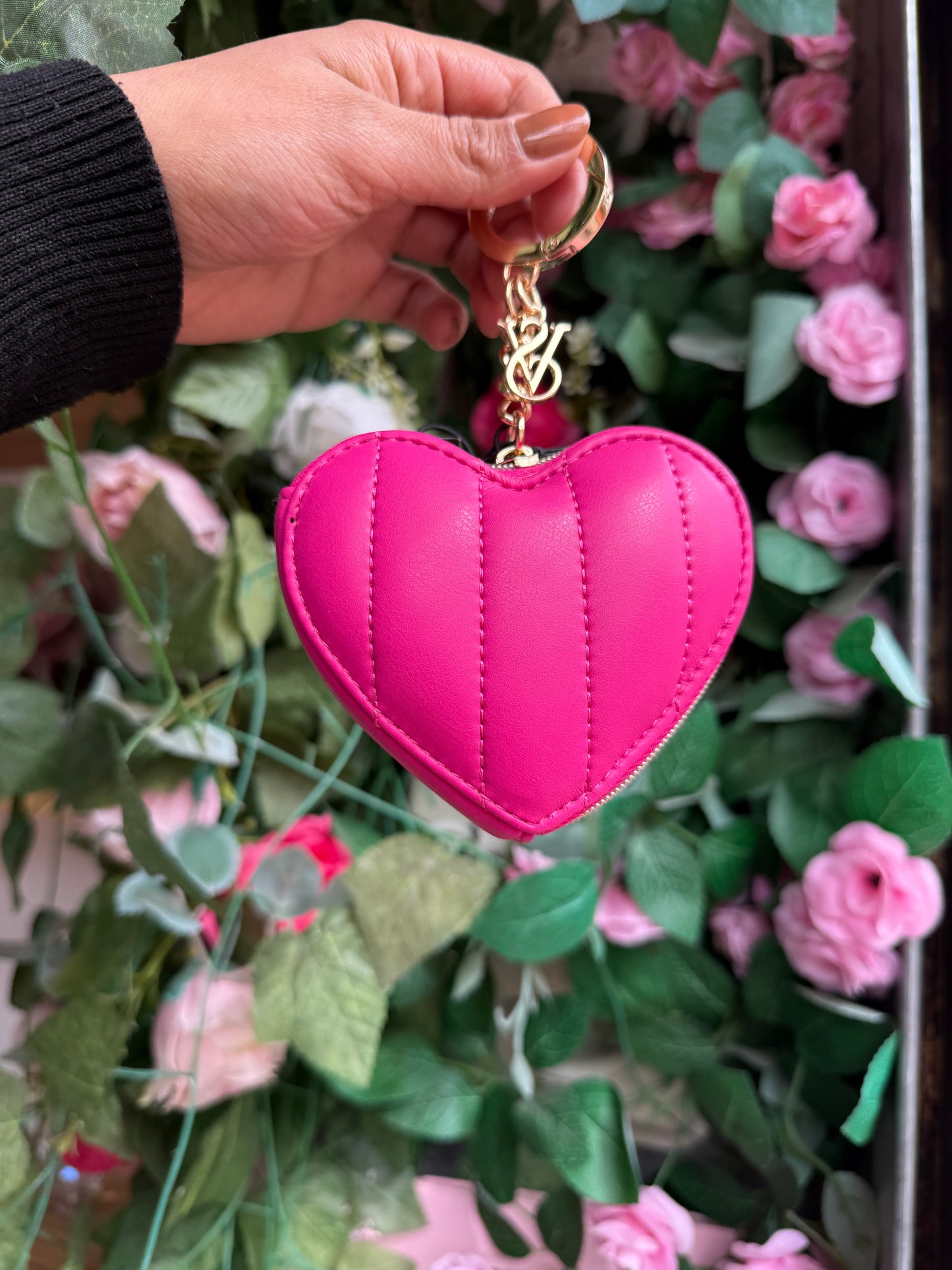 Monedero corazón fucsia