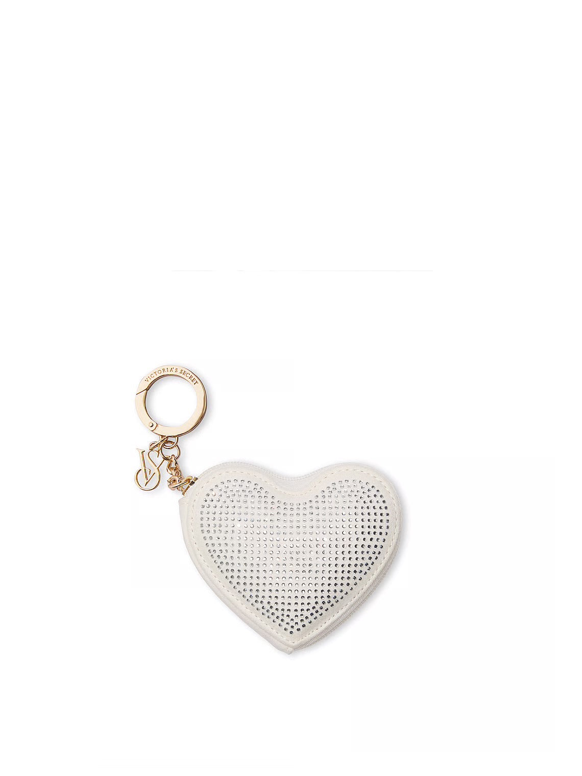 Monedero corazón blanco brillos