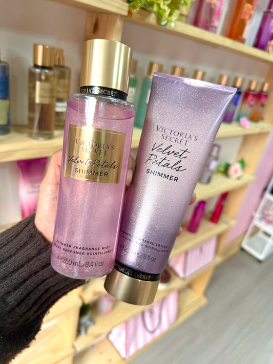 Pack Splash + Crema Velvet Petals Shimmer