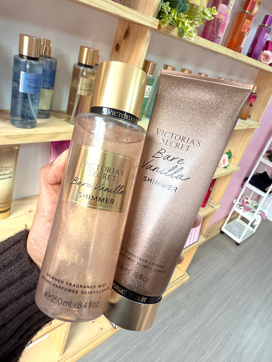 Pack Splash + Crema Bare Vanilla Shimmer