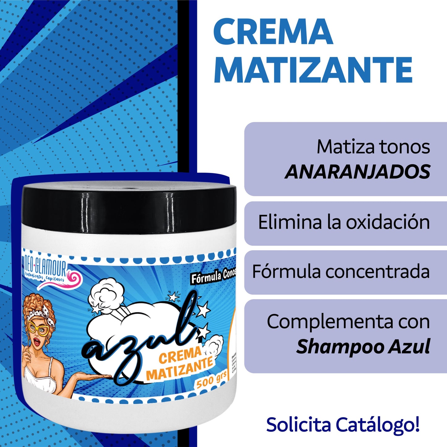 AZUL - Crema de Masaje Matizante 500GR